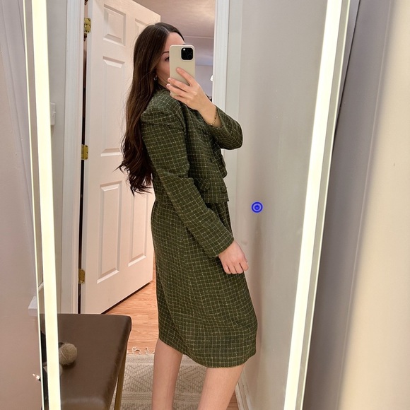 Vintage Tweed Wool Blazer Skirt Suit Set sz Small - Picture 7 of 15